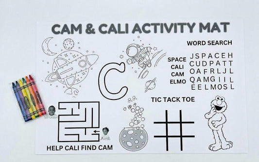Personalized Kids Activity Mat | Custom Coloring and Activity Placemat | Name, Theme, Photo or Design | Birthday Party, Classroom and Events