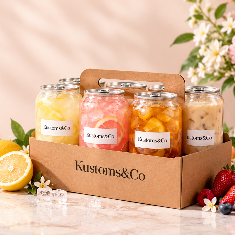 Ready-made drinks arranged for a gathering