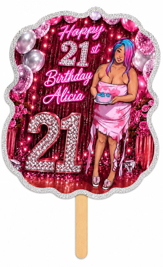 Personalized Birthday Hand Fan, Custom Photo Fan, Party Favor Fan, Sweet 16 Fan, Memorial Fan, Wedding Fan, Graduation Fan